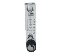 0.1-1 0.2-2 0.3-3 0.5-5 1-10LPM Push In Fit 6/8/10mm OD Tubo Panel de aire medidor de flujo rotamétrico con válvula LZM-4T (tubo OD 6mm,1-10LPM)