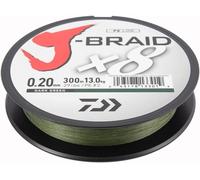Daiwa J- Braid X8 - Sedal de pesca trenzada, redondaverde oscuro, 0.06 mm, 4.0 kg / 9.0 lbs, 300 m