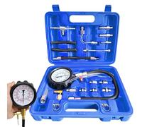 0-140 PSI Manómetro de combustible Tester: Kit TU-114 de prueba de presión de combustible, probador de presión de bomba de inyección, herramienta de diagnóstico para coches, camiones y motocicletas a