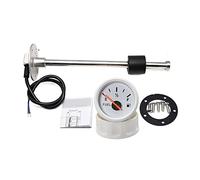 0-190OHM GUARIE DE COMBUSTIBLE ROJO LED 2 "5 Indicador de nivel de tanque de aceite de 2 mm con sensor de nivel de combustible 1 2V/24V for autos barco de bote diesel gasolina(425mm sensor gauge)