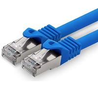 0,25m - azul - 1 pieza - CAT.7 Cable de red - 10 GB/s - Ethernet LAN 600MHz Cable Patch CAT7 S-FTP Doble blindado PIMF libre de halógenos compatible con CAT5 CAT6a CAT6a CAT8