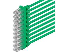 0,25m - verde - 10 piezas - Cable de red Ethernet con conectores RJ45 CAT6 CAT 6 Cat.6 1000 Mbit/s