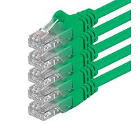 0,25m - verde - 5 piezas - Cable de red Ethernet con conectores RJ45 CAT6 CAT 6 Cat.6 1000 Mbit/s