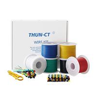 0,35mm² 22AWG Cable eléctrico de Total 91,5 metros (6 colores diferentes de 15,25 metros de longitud cada uno) cable de cobre estañado 22AWG Cable electrónico de conexión Para el DIY