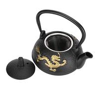0.3L Clásico Mini Hervidor de hierro Imitación Estilo japonés Retro Hierro fundido Tetera multifunción Juego de té para el hogar Hotel Restaurante Decoración del hogar Dragón dorado