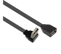 (0.3m, Bend down) Versatile USB 2.0 Extension Cable with 90-Degree Head for UK Office and Home Electronics