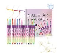 0.3MM Nail Painting Pens, Quick-Dry Gel Fine Tip, DIY Tools for Women, Men, Youth, Beginners, Home or Salon Manicure, Creative Doodle Designs, Easy to Use Nails Art Pens