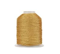 0,4 mm x 600 m, hilo trenzado a mano, hilos de perlas, pulseras para fabricación de joyas, cuerda para manualidades, hilo trenzado para pulseras y manualidades, color dorado