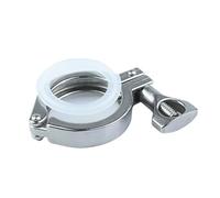 0,5 "1,5" 2 "3" 4 "50.5mm25.4mm34mm64mm91mm119mm trébol de triple abrazadera sanitaria for virola accesorios de tubería Homebrew(Clamp and gasket,25mm x Ferrule 50.5)