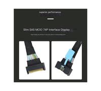0,5 M MCIO 8i 74 Pines Macho A MCIO PCIE 5.0 74 Pines Macho Cable Extensor PCI-e 5.0 Cool IO MCIO