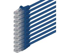 0,5m - azul - 10 piezas - Cable de red Ethernet con conectores RJ45 CAT6 CAT 6 Cat.6 1000 Mbit/s