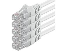 0,5m - blanco - 5 piezas - Cable de red Ethernet con conectores RJ45 CAT6 CAT 6 Cat.6 1000 Mbit/s