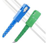 0,5m Cable de Fibra Óptica SC/APC a SC/UPC Monomodo Simplex 9/125μm LSZH,Blanco, （0,5m）