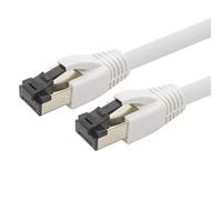 0,5m Cable de red Cat 8 Cable CAT8 blanco - 1 pieza Cat.8 Lan 2000 Mhz 40 Gbit s 40GBase-T cable de conexión Ethernet cable LSZH - 1 x 0,5m blanco