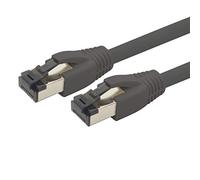 0,5m Cable de red Cat 8 Cable CAT8 negro - 1 pieza Cat.8 Lan 2000 Mhz 40 Gbit s 40GBase-T cable de conexión Ethernet cable LSZH - 1 x 0,5m negro
