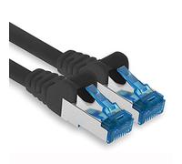 0.5m - CAT.6 - Cable de red Ethernet Gigabit Lan RJ45 CAT6 Cat6a 10Gbit/s - negro - 1 pieza