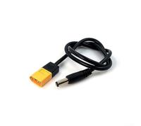 0.5m para Xt60 a DC 5.5x2.5/2.1mm Cable adaptador con diseño de codo para modelos de RC y equipos de prueba, cable amarillo y negro (5525)