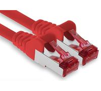 0,5m - rojo - 1 pieza - CAT.6 Ethernet LAN cable de red 1000 Mbit/s Patchkabel CAT.6 S-FTP PIMF compatible con CAT5 CAT6a CAT7 CAT8