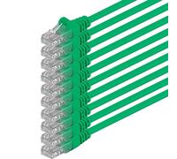 0,5m - verde - 10 piezas - Cable de red Ethernet con conectores RJ45 CAT6 CAT 6 Cat.6 1000 Mbit/s