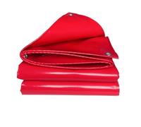 0.5mm PVC Tarpaulin Waterproof 600gsm Tarp Cover Canopy Awning Rainproof Planting Courtyard Gazebo Balcony Pavilion(600gsm Red,2x5m)