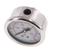 0..60 Bar (0..870 psi) Manómetro de glicerina Trasera Acero inoxidable/Latón 63 mm Clase 1.6