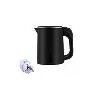 (0.6L,Black)Small Electric Kettle with Germans Plug Adapter Ergonomic Handle Design Tea Kettle for Kitchen