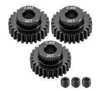 0.6M 26T RC Pinion Gear Hardened Steel Motor Gear with 5mm Shaft High Speed Metal Gear for Brushless Motor, RC Car Truck Buggy Crawler Upgrade Parts for 3665 3670 3674