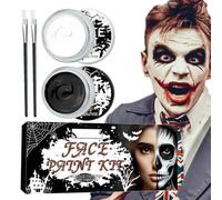 0.7 Pintura Para Y Negro, Pintura De Y Negro - Kit De Paleta De Colores Profesionales Con Cepillos - Colores Para La Cobertura Total De La Piel, Kit Para Vampir