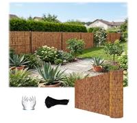 0.8/1/1.2/1.4/1.5/1.6/1.8/2m Bambus y Cañizo Natural de Ocultación for Jardín, Cerca en Rollo for Balcón, Pantalla Protectora de Privacidad y Sombreo for Terraza Exterior(marrón,50x70cm)