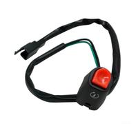 0.86 pulgadas para ATV para scooter Botón de encendido de 2 cables 0.86 | Se adapta a barras de 0.86 pulgadas, para funciones de parada de arranque de bocina, para una construcción ABS duradera