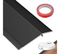0,9 m x 10 cmPerfil de Transición Autoadhesivo Aluminio Perfil, Perfil Aluminio Perfil Transición Suelo Desnivel Autoadhesivo para Diferencia de Altura de 8-40 mm(negro mate)