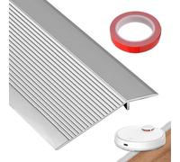 0,9 m x 10 cmPerfil de Transición Autoadhesivo Aluminio Perfil, Perfil Aluminio Perfil Transición Suelo Desnivel Autoadhesivo para Diferencia de Altura de 8-40 mm(plateado mate)