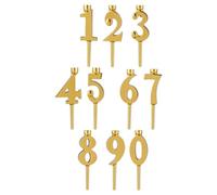 0-9 Number Birthday Candle Holder,10 Pieces Reusable Candle Number Holder Set,Digital Cake Topper Decorations,Graduation Event Supplies for Home Baker Retail Store Bakery
