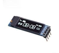 0.9 pulgadas para pantalla OLED 128x32 Resolución I2C Placa de interfaz para kits de aprendizaje de programación integrada y experimentos electrónicos (blanco)