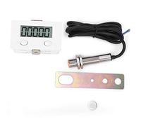 0-99999 Contador de inducción magnética con interruptor de inducción magnética de metal, pantalla digital LCD de 5 dígitos, sensor de metal BEM-5C + 12φ, sin desgaste mecánico