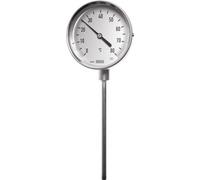 0 a +160°C Termómetro bimetálico de acero inoxidable Gabinete de 100mm Fondo de vástago de 200mm