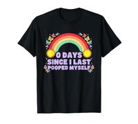 0 Dias Desde la Última Caca Humor Divertido Meme Camiseta