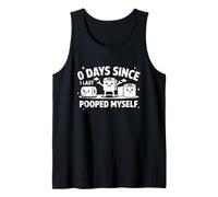 0 días Desde la última Vez Que me Hice Caca de baño Baño Meme Camiseta sin Mangas