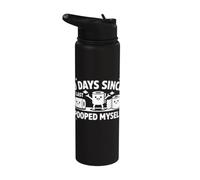 0 días desde la última vez que me hice caca de baño Baño Meme Stainless Steel Insulated Water Bottle