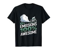 0 Emisiones 100 Awesome Bike Commuting Camiseta