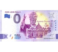 0 Euro - Billete de 0 Euros Italia · Papa Juan Pablo II · Pope John Paul II · Souvenir o Cero € Billete