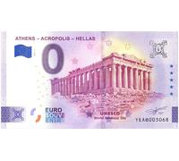 0 euros billete Atenas · Acrópolis · Grecia 2025 · Souvenir o Cero € Certificado de recuerdo