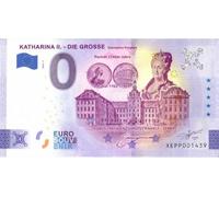 0 euros billete Catalina II la Grande · Souvenir o Cero € Certificado de recuerdo