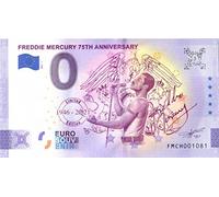 0 euros billete Freddie Mercury · 75th Aniversary · Souvenir o cero € Certificado de recuerdo FMCH 2021-1