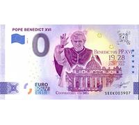 0 euros billete Italia · Papa Benedicto XVI · Pope Benedict XVI · Souvenir o cero € Certificado de recuerdo