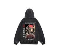 (0-L) Sudadera con capucha de anime Berserk 100% algodón para hombre y mujer, estilo gótico, manga,