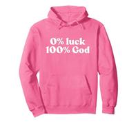 0% Luck 100% God, Jesus Christian Faith Religious Sudadera con Capucha