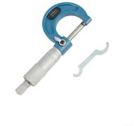 0 micrómetro mecánico de 100 mm para medición de diámetro exterior, precisión 0 0001 con marco de fundición y varilla de calibración (0-25 mm)