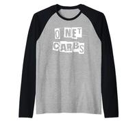 0 Nutrición de Dieta de carbohidratos Netos Camiseta Manga Raglan