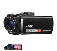 0℃ Outdoor 4K Cámara de Video con Transmisión en Vivo con Zoom óptico 100x Pantalla IPS de 3.5" HD 28MP 24FPS Videocámara de Grabación de Video con IR Visión Nocturna, Webcam & Salida de TV